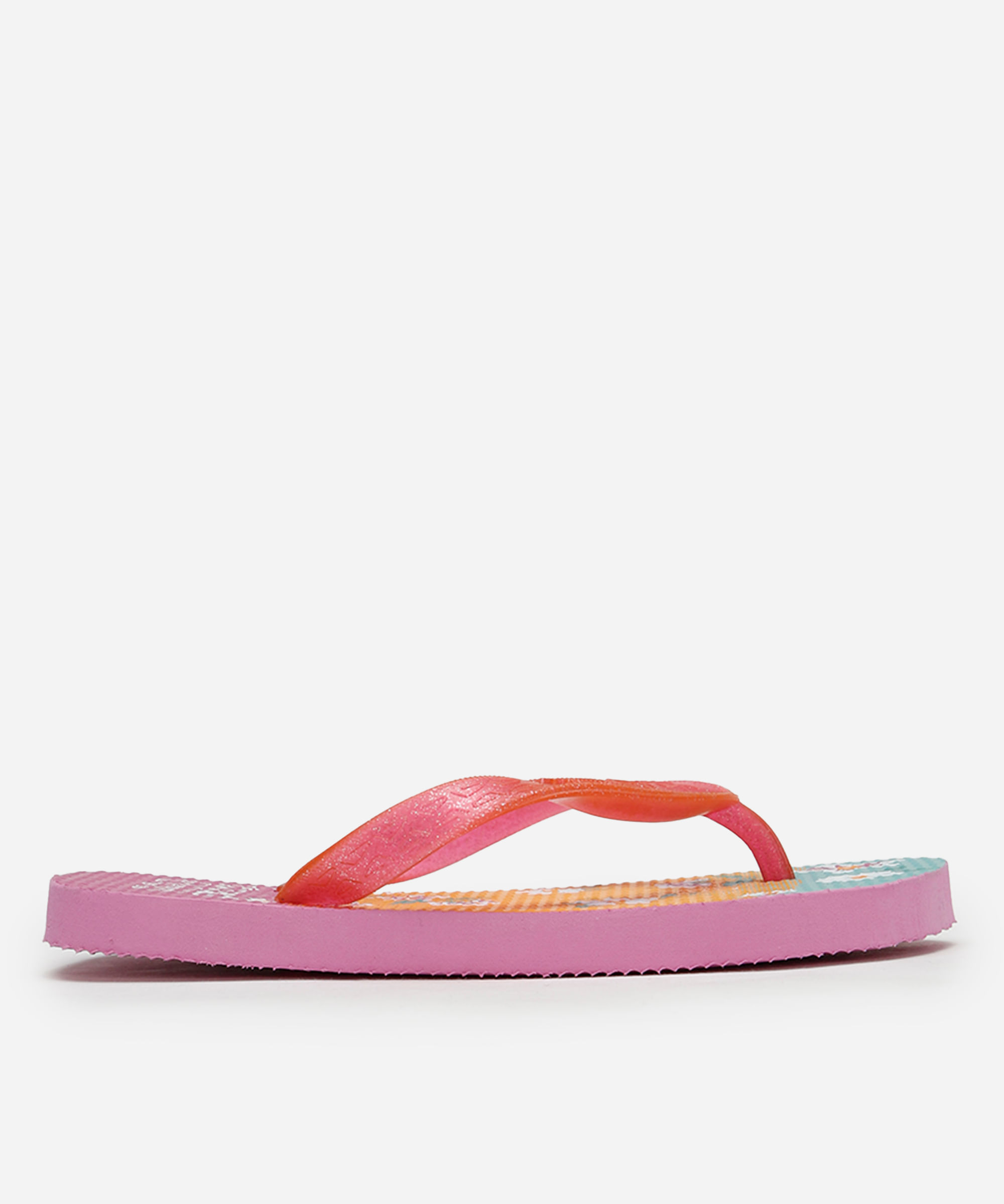 chinelo infantil com glitter pimpolho floral rosa