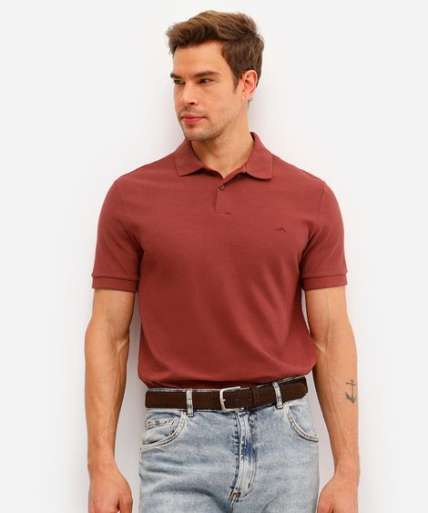 polo básica masculina manga curta vermelha