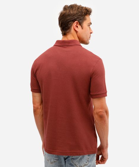polo básica masculina manga curta vermelha
