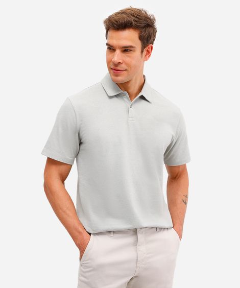 polo comfort masculina com algodão peruano verde