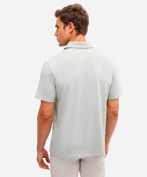 polo comfort masculina com algodão peruano verde