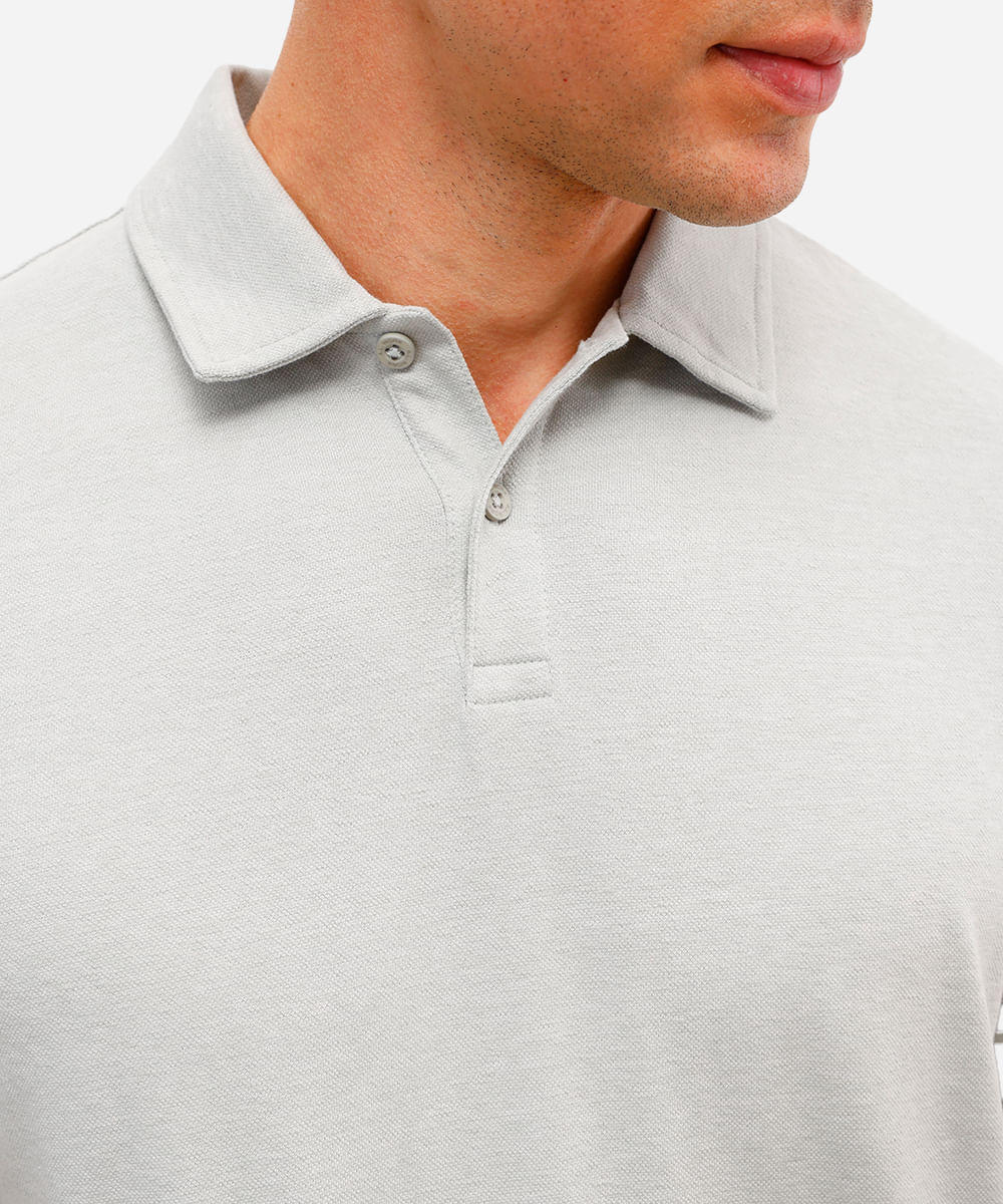 polo comfort masculina com algodão peruano verde