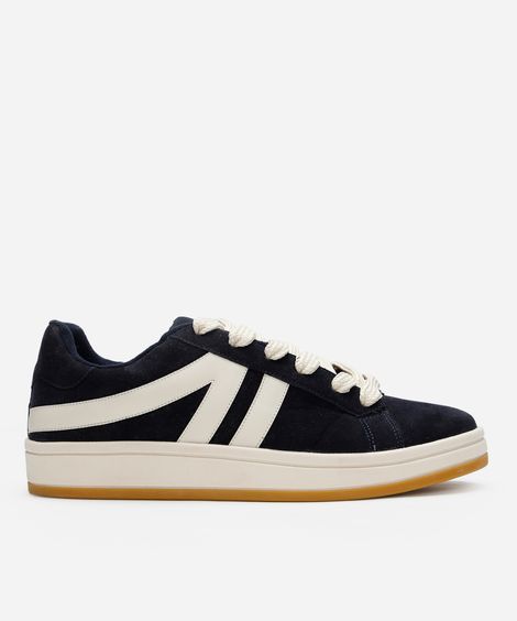 tênis casual com recortes azul