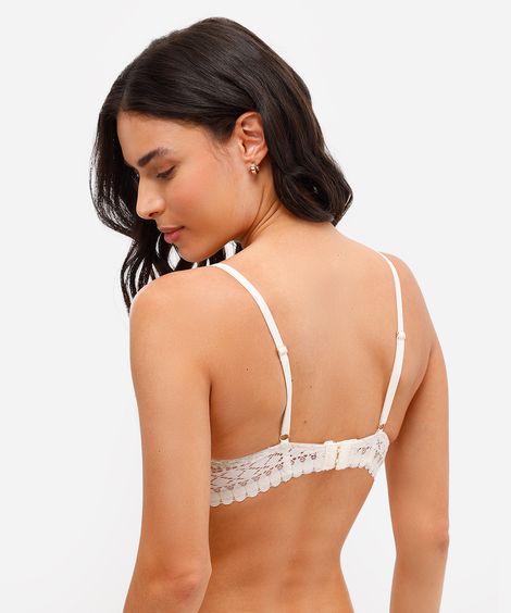 sutiã meia taça de renda off white