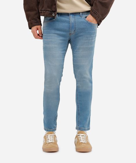 calça skinny jeans comfort azul escuro