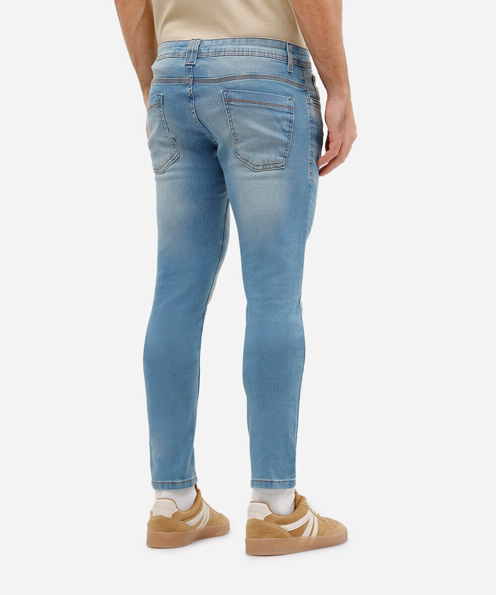 calça skinny jeans comfort azul escuro