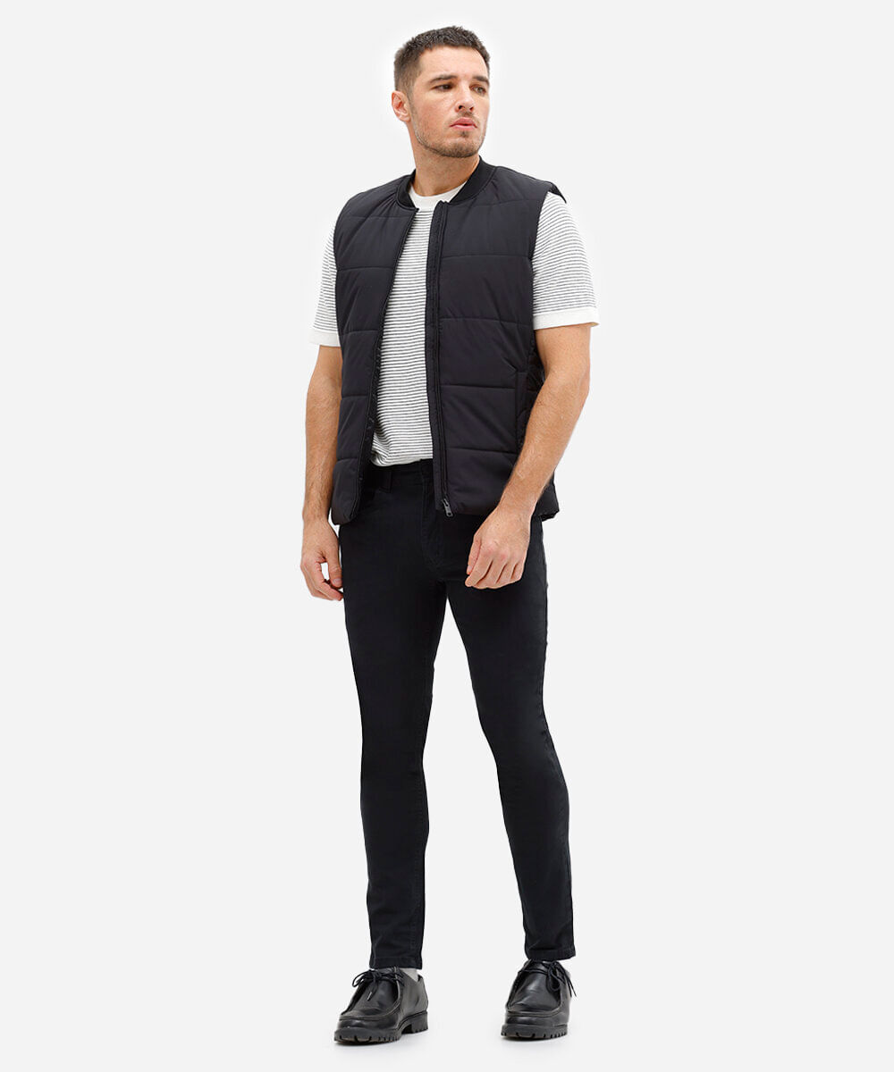 calça skinny jeans preto