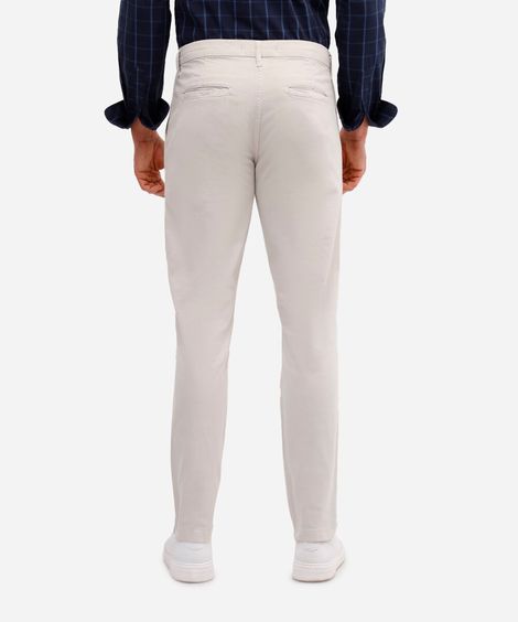 calça reta de alfaiataria cinza