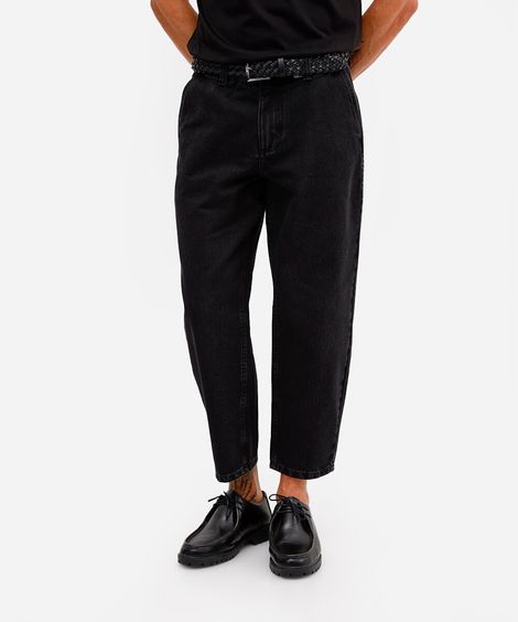 calça relaxed masculina jeans   - black jeans