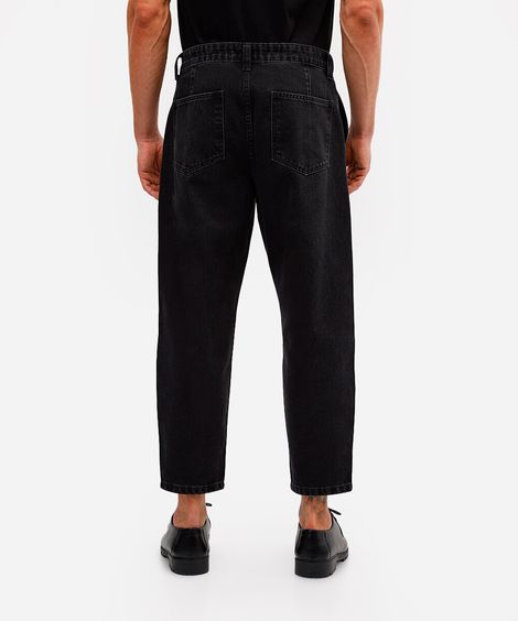 calça relaxed masculina jeans   - black jeans