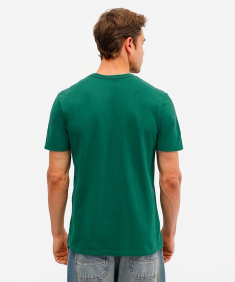 polo masculina gola padre com botão piquet verde