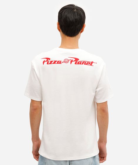 camiseta masculina manga curta toy story off white