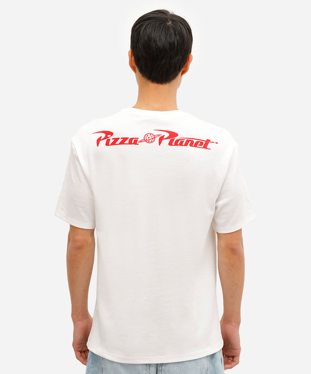 camiseta masculina manga curta toy story off white