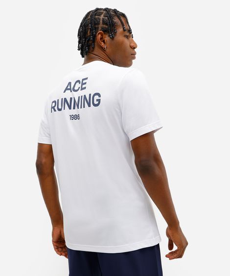 camiseta esportiva masculina de poliamida branca