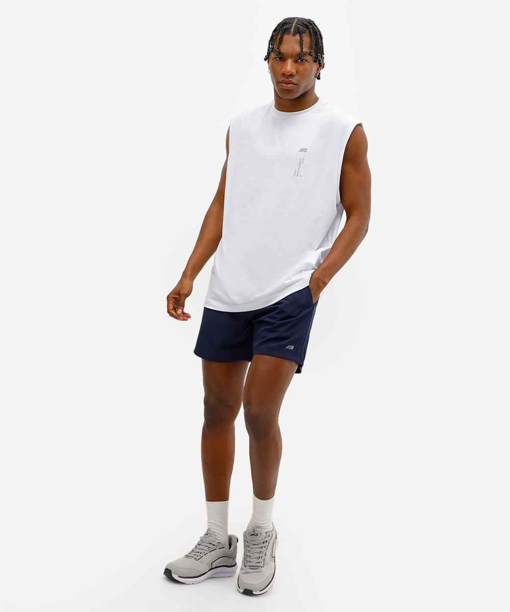 regata esportiva machão masculina estampada branca