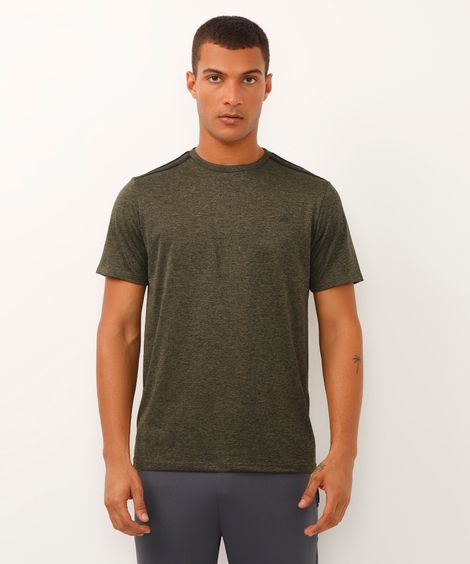 camiseta masculina esportiva com listras verde
