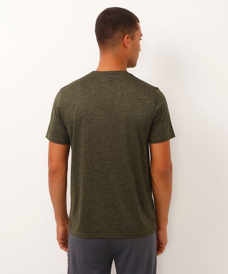camiseta masculina esportiva com listras verde