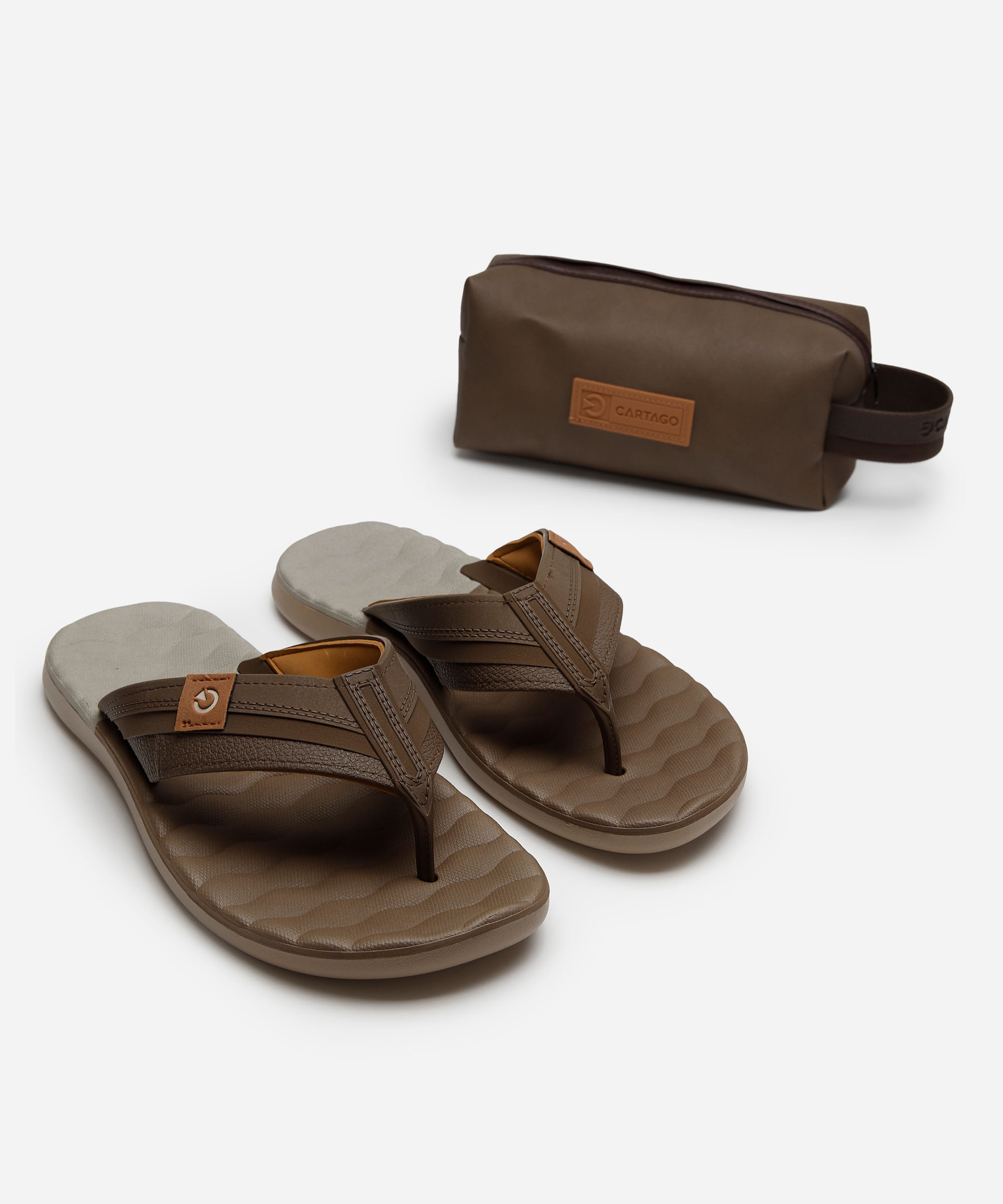 chinelo cordoba cartago com brinde bege