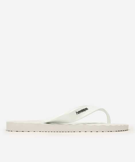 chinelo havaianas texturizado branco