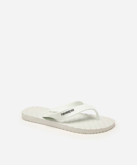 chinelo havaianas texturizado branco