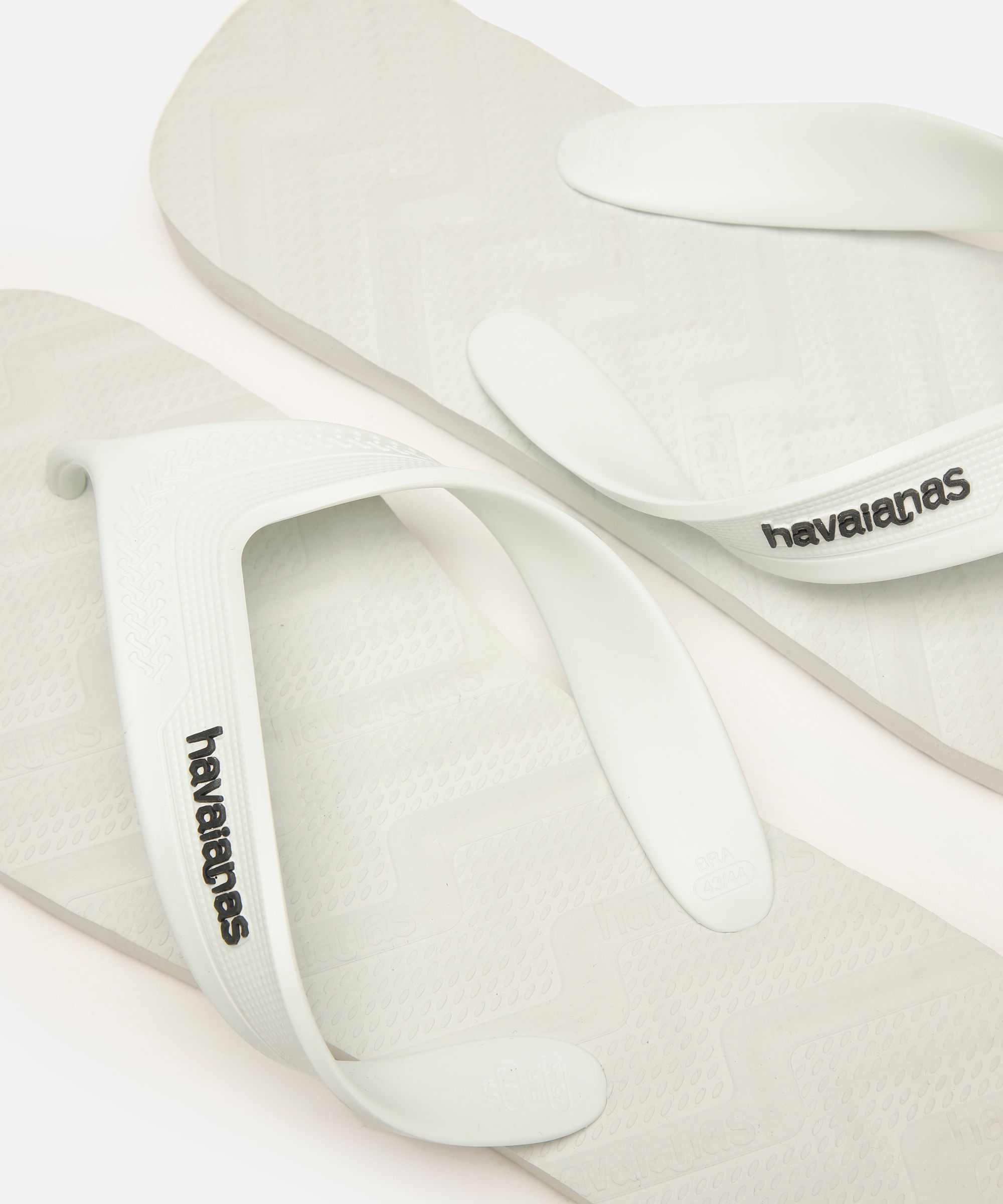 chinelo havaianas texturizado branco