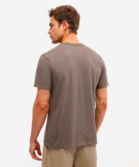 polo masculina gola padre com botão piquet bege