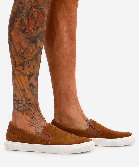 tênis slip on texturizado oneself marrom
