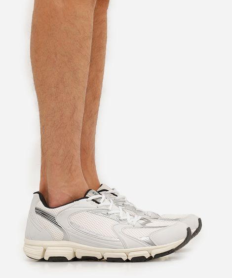 tênis esportivo ace com recortes branco