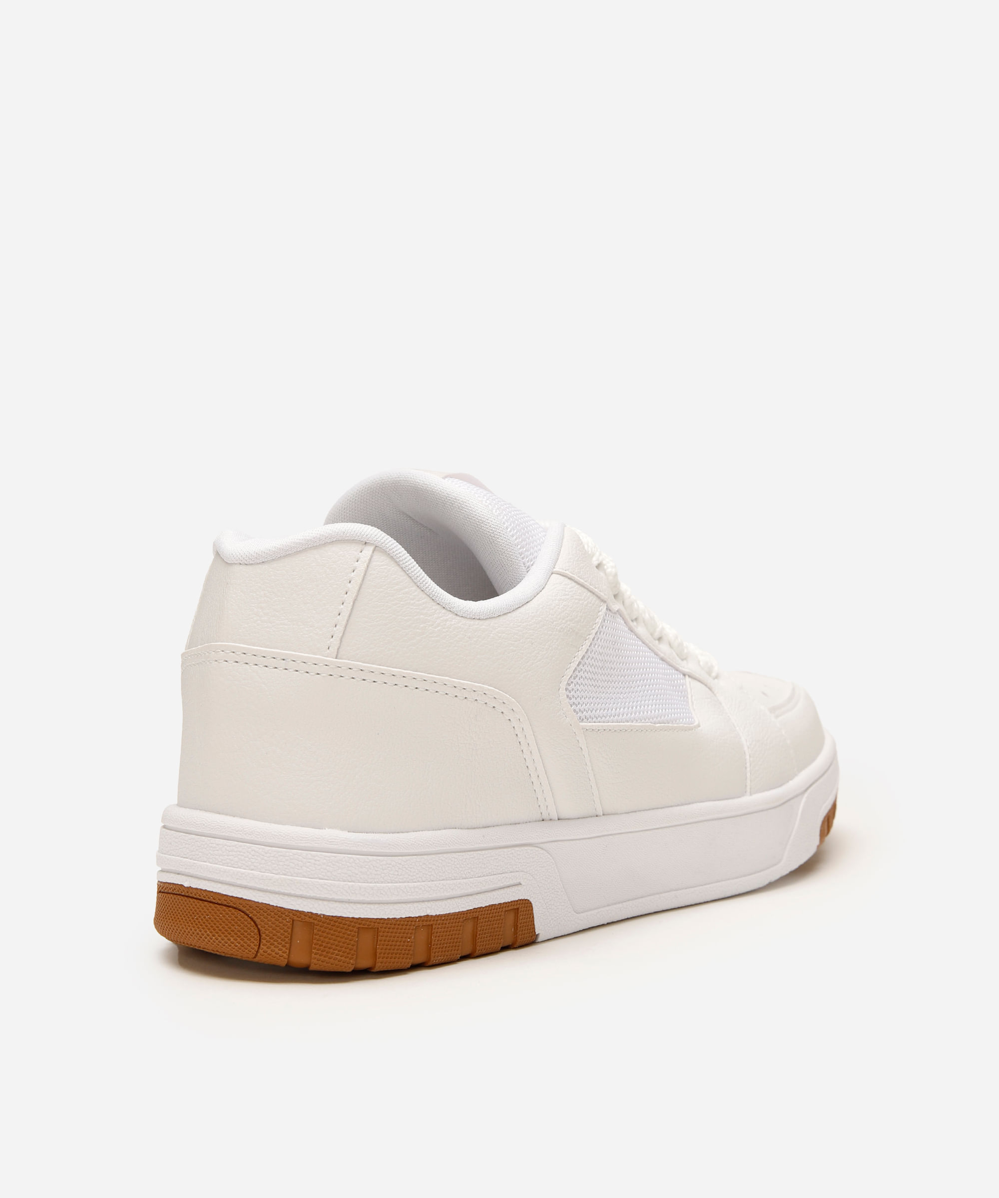 tênis casual com recortes ollie - branco