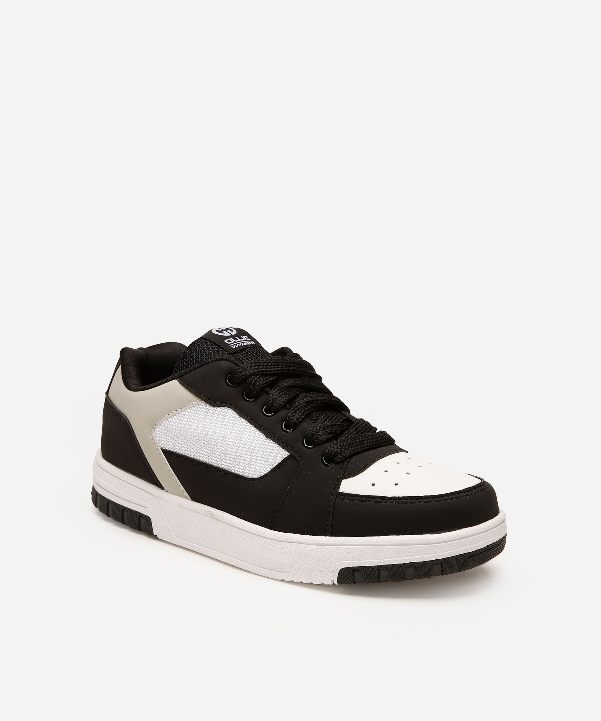 tênis casual com recortes ollie - cinza