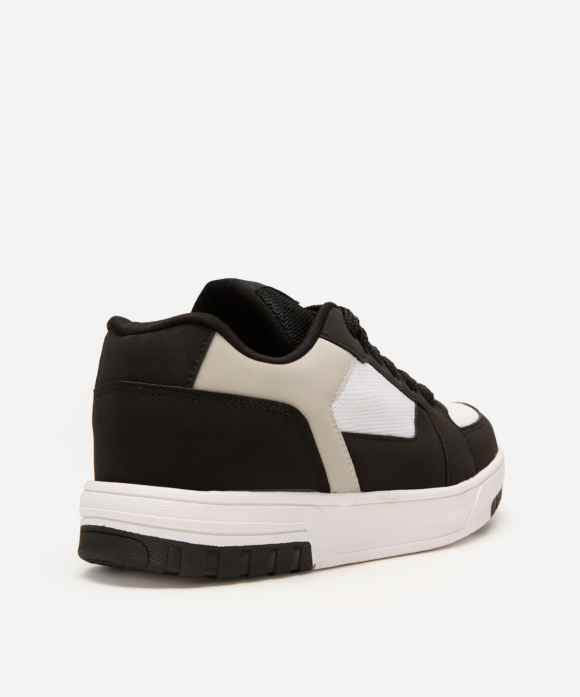 tênis casual com recortes ollie - cinza