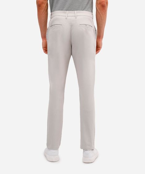 calça social slim de alfaiataria masculina cinza