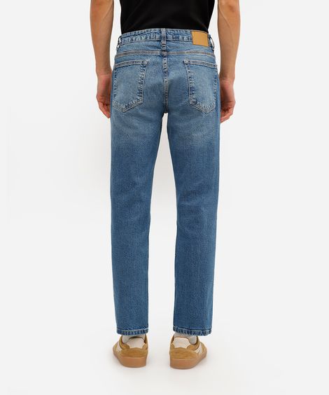 calça slim masculina jeans azul