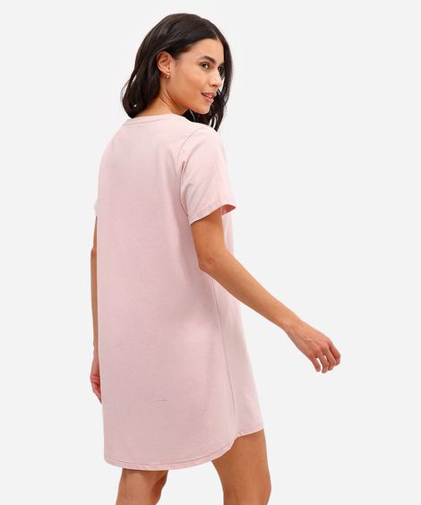 camisola feminina de algodão laços rosa