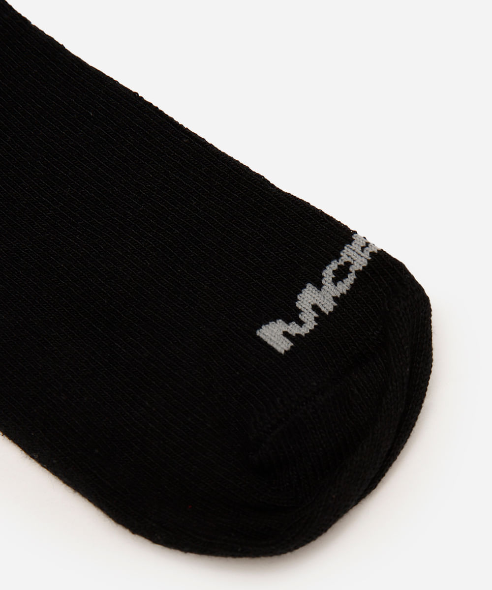 kit de 6 meias cano curto mash preto