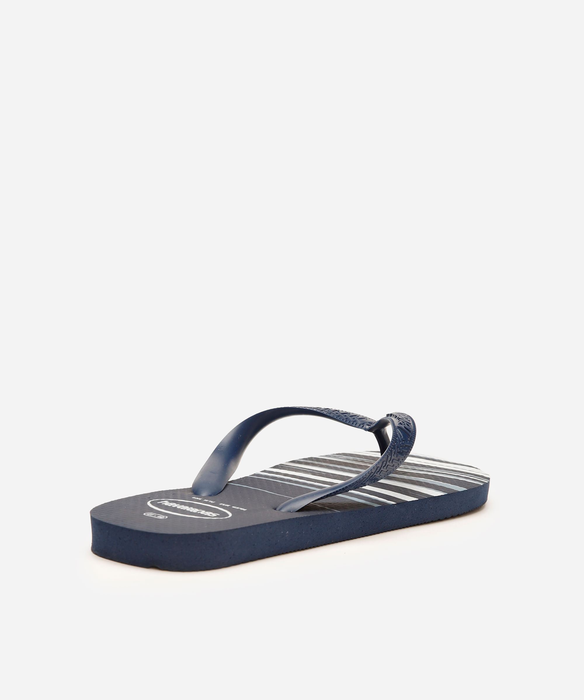 chinelo havaianas top listrado azul