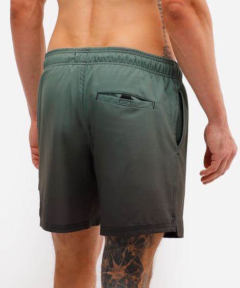 short masculino cós elástico degradê verde