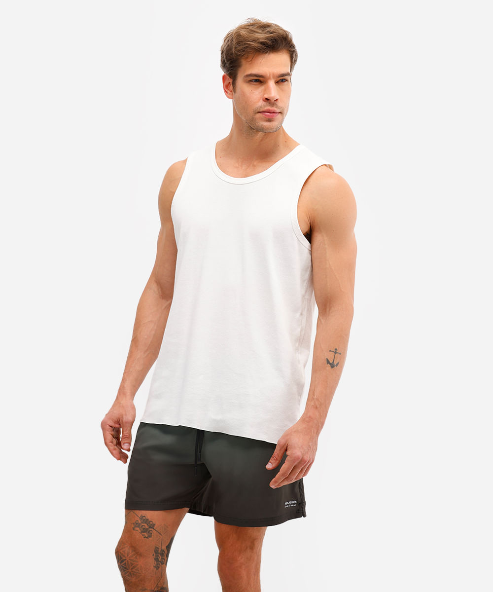 short masculino cós elástico degradê verde