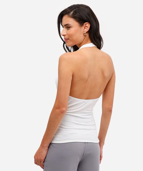blusa frente única feminina com fivela off white