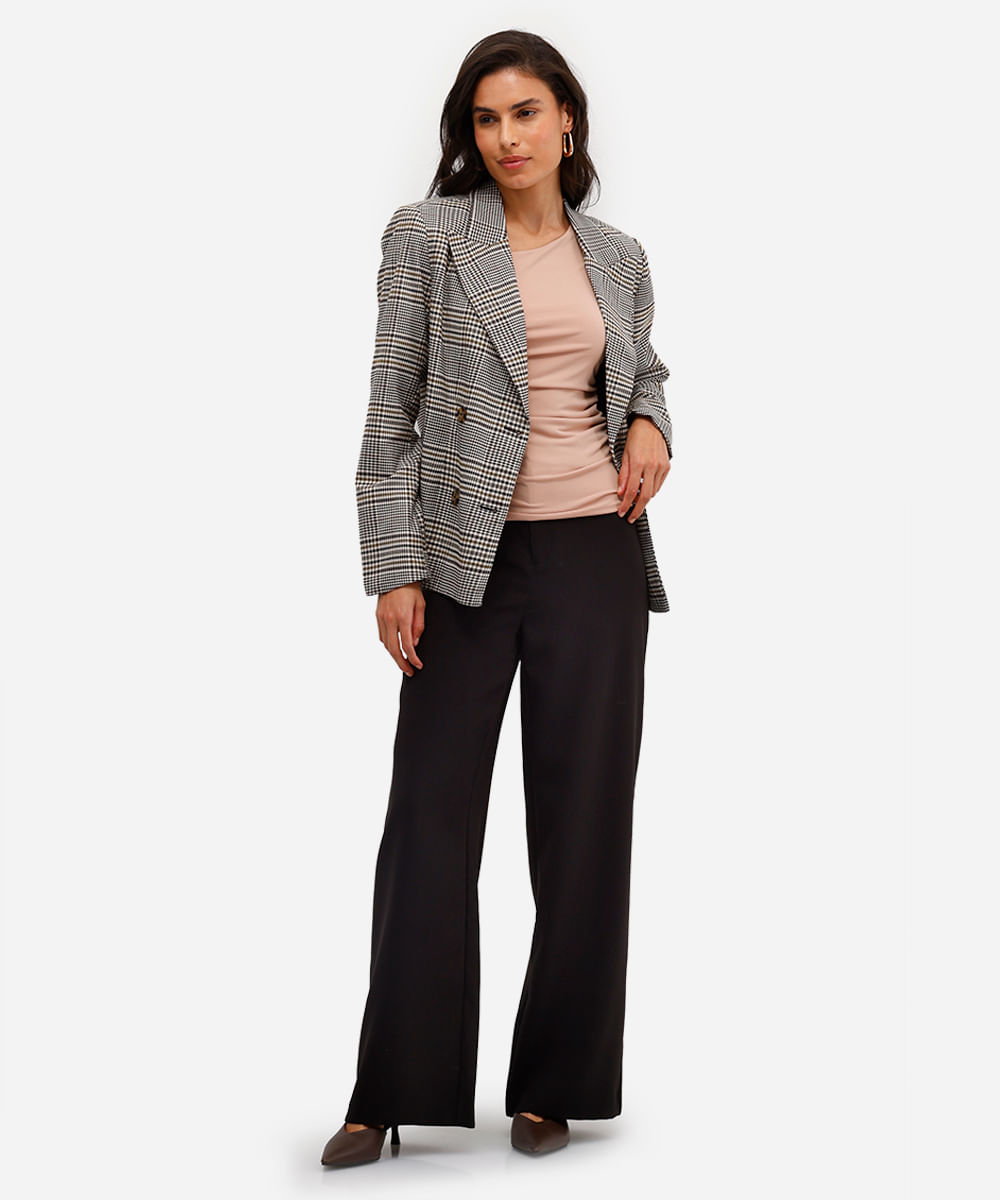blusa feminina franzida assimétrica bege