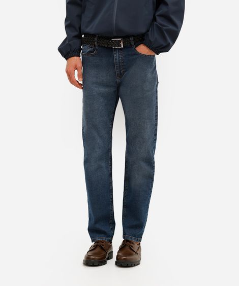 calça slim masculina jeans azul