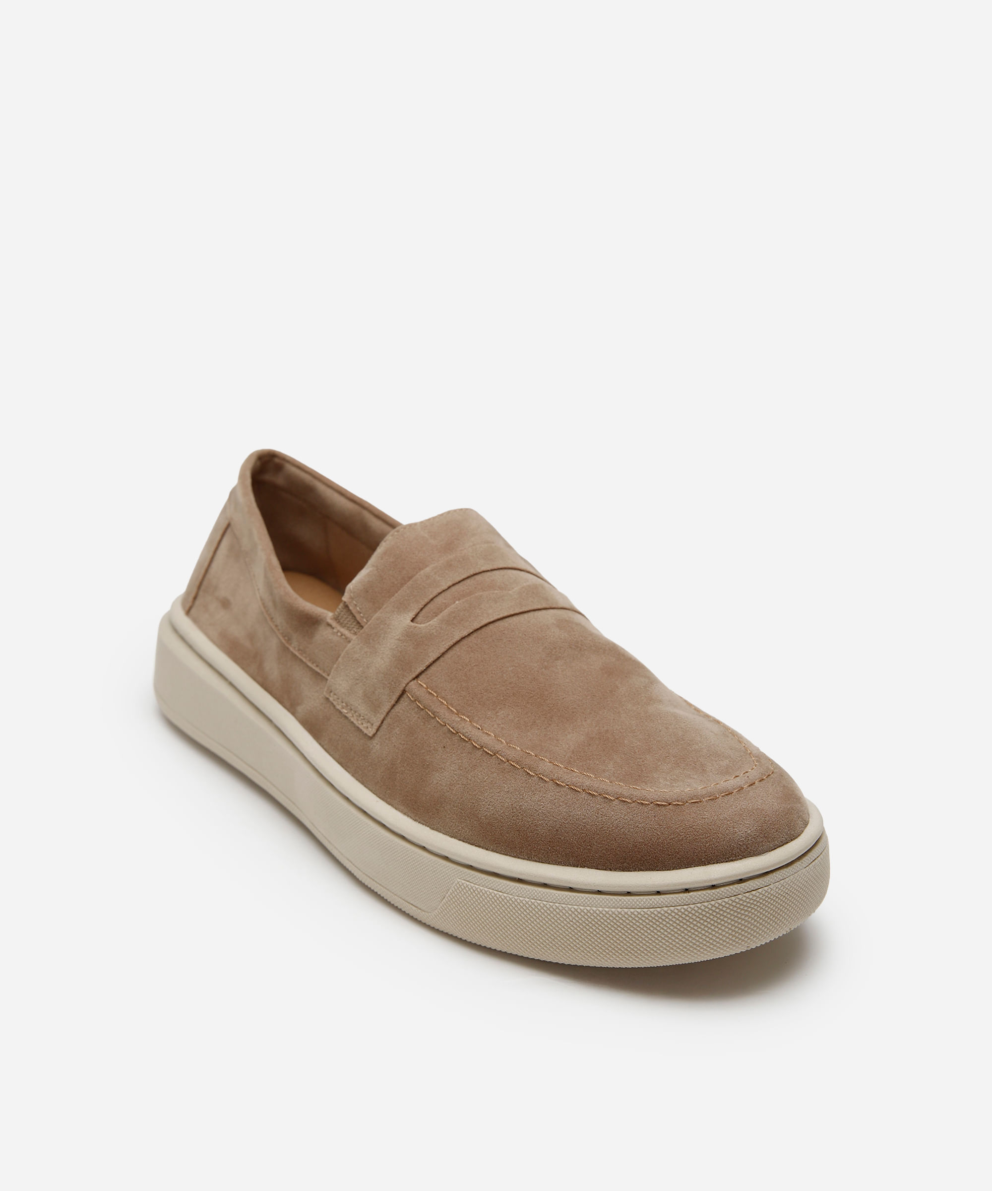 mocassim pespontado texturizado oneself bege