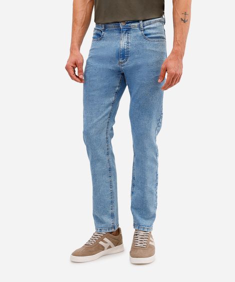 calça slim masculina jeans azul