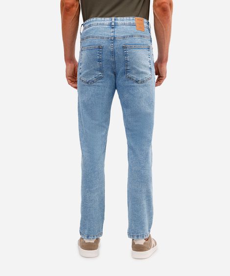 calça slim masculina jeans azul