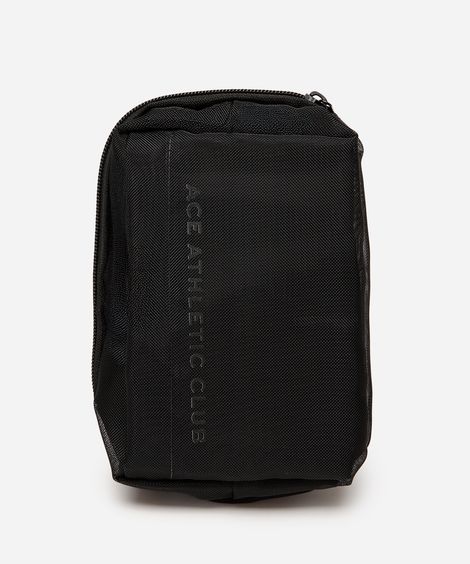 pochete de tela esportiva ace preta