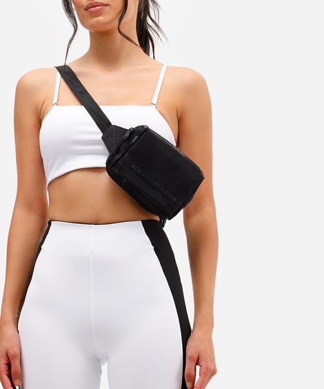 pochete de tela esportiva ace preta