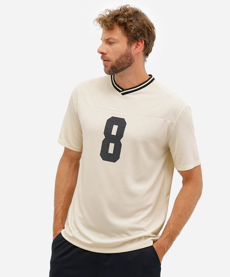 camiseta oversized masculina esportiva estampada off white