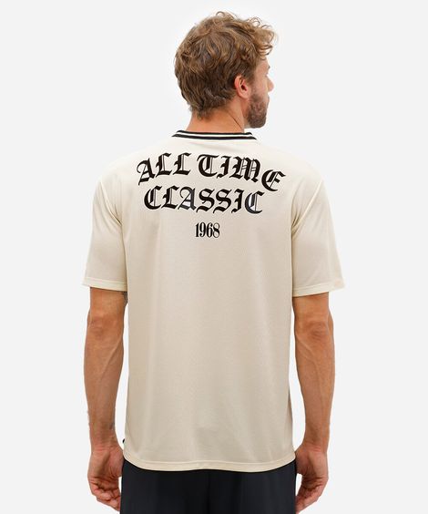 camiseta oversized masculina esportiva estampada off white