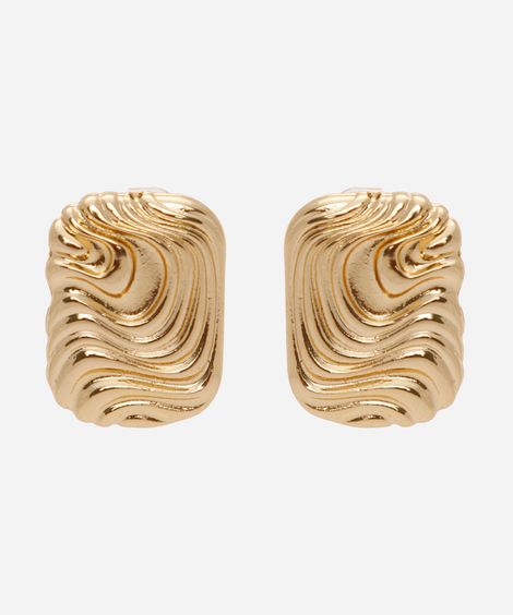 brinco texturizado mindset dourado