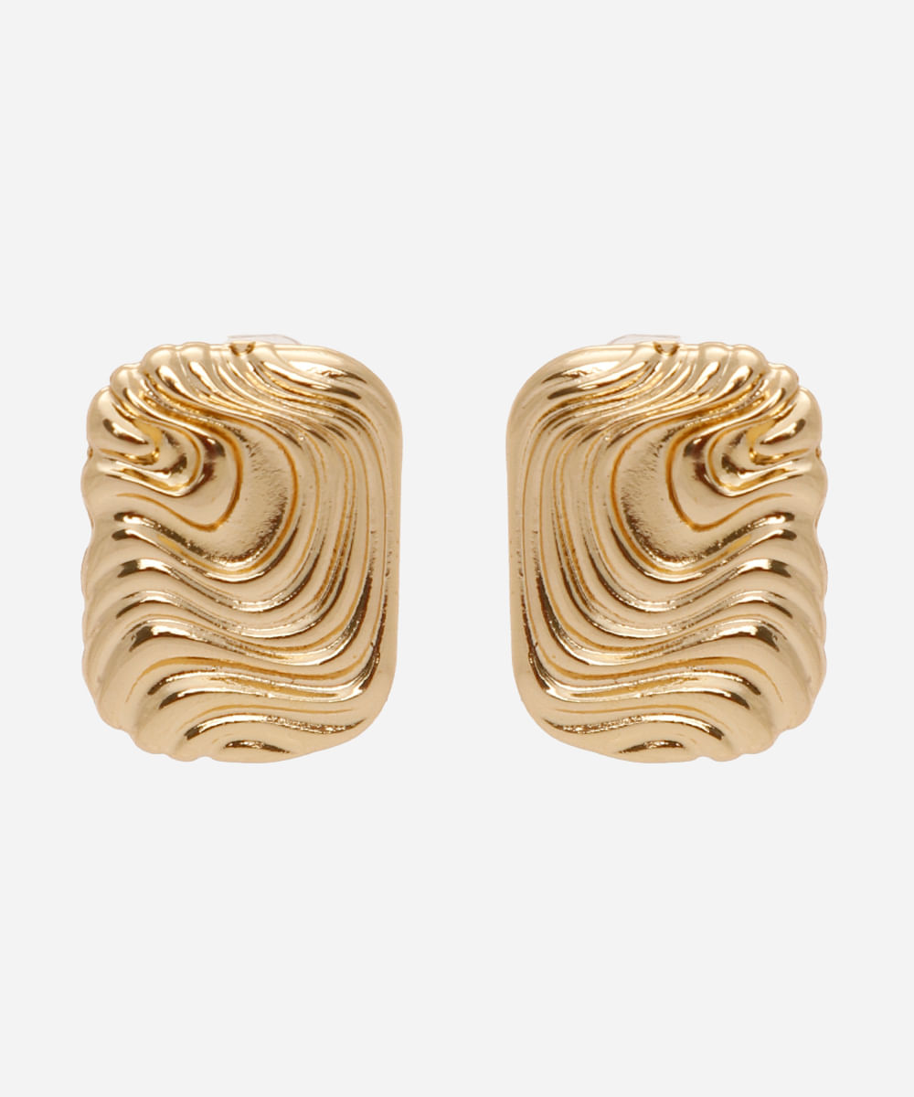 brinco texturizado mindset dourado